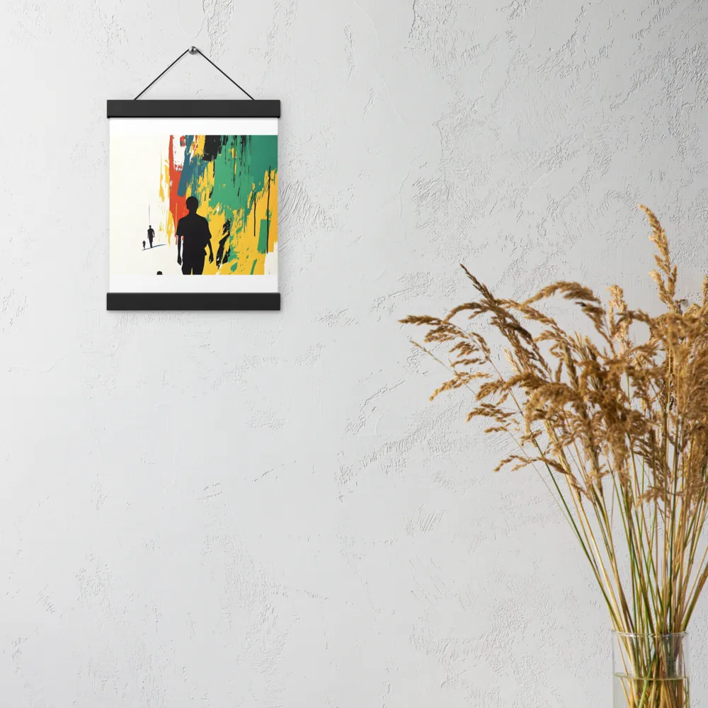 Journey of Silhouettes | Poster With Black Wood Hanger | 8″×10″