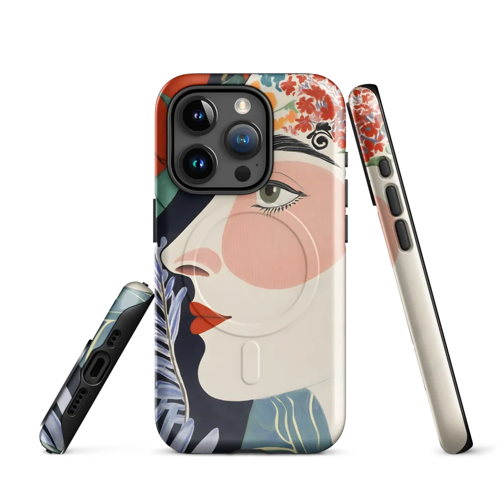 Floral Serenade: A Modern Portrait