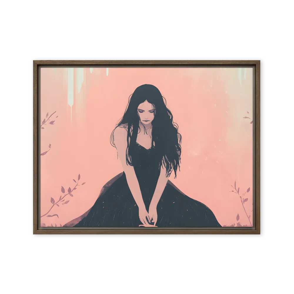 The Guardian of Solitude | Canvas with Brown Frame | 18″×24″