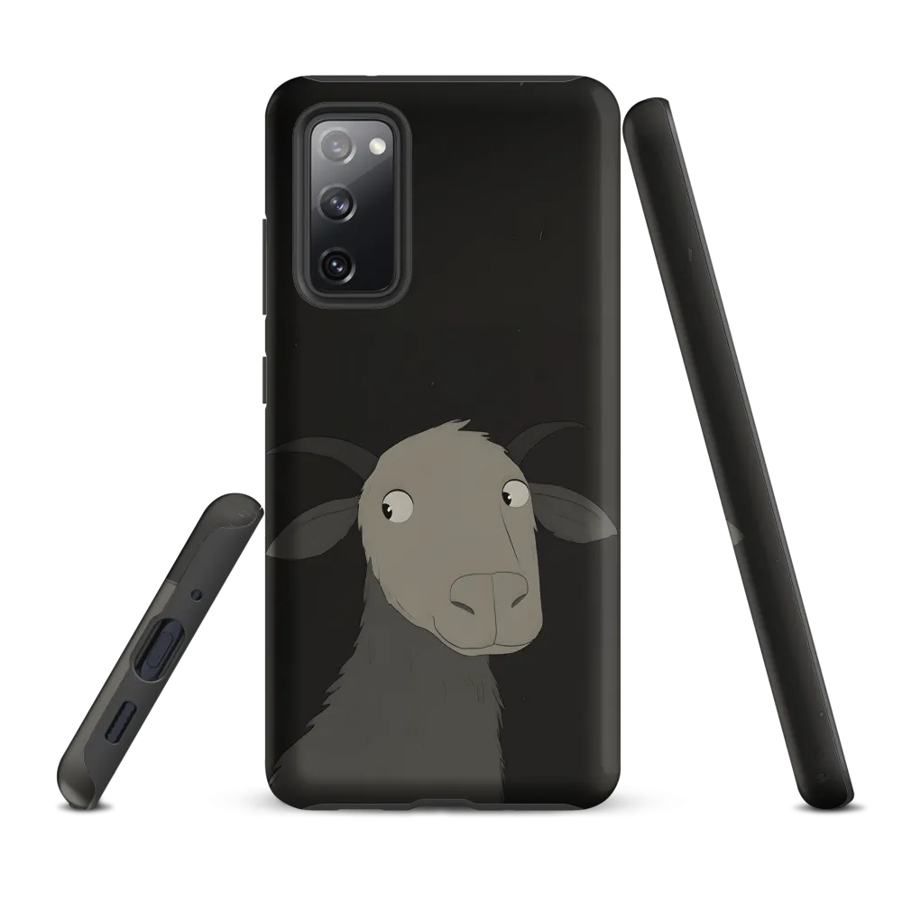 Whimsical Goat in Darkness