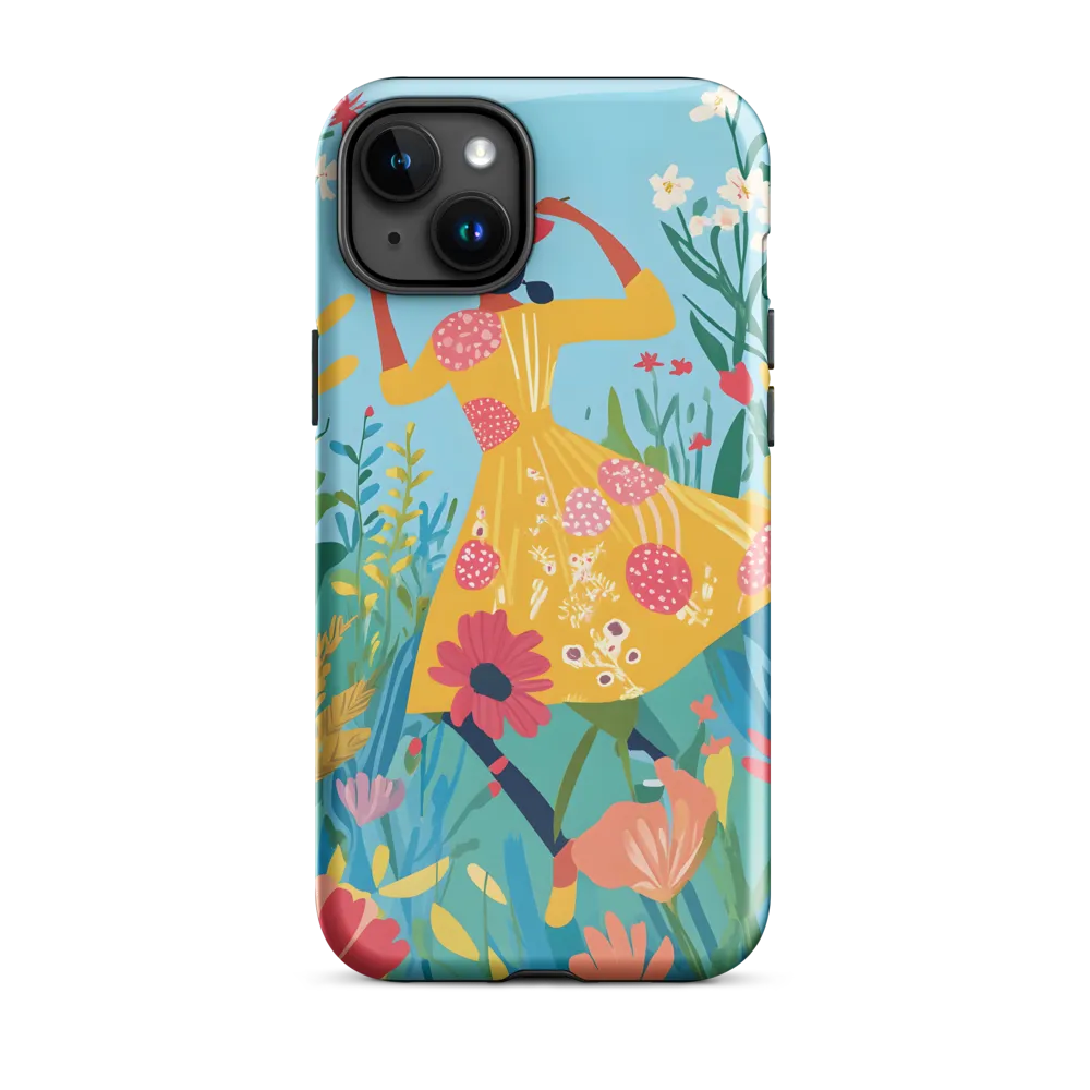 Dancing Among Blossoms | Phone Case |  15 Plus | Tough Case | Glossy