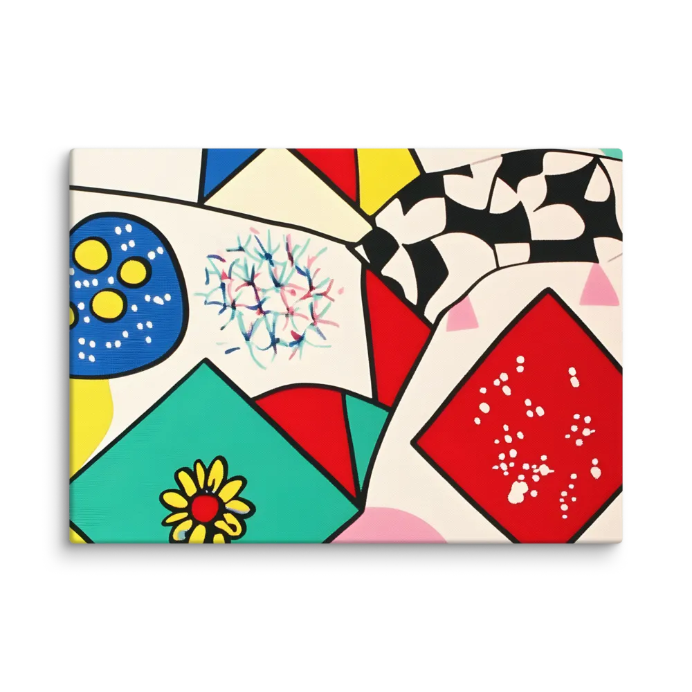 Joyful Geometry: A Playful Dance of Shapes and Colors | Canvas | 20″×28″