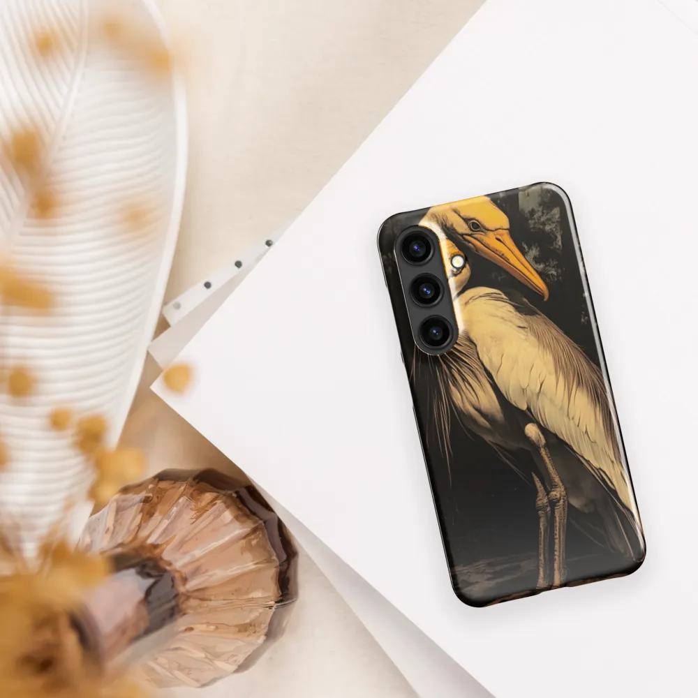 Majestic Egret in Twilight | Phone Case |  S24 | Snap Case | Glossy