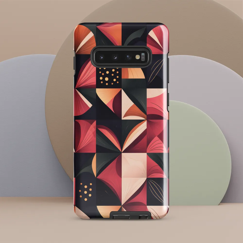 Floral Harmony in Geometry | Phone Case |  S10 Plus | Tough Case | Glossy