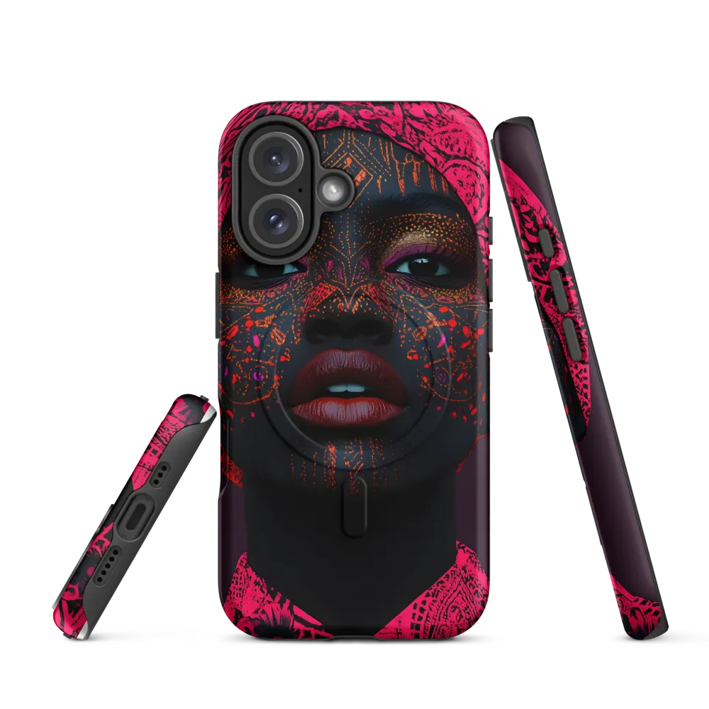 Neon Adornments: A Portrait of Cultural Expression