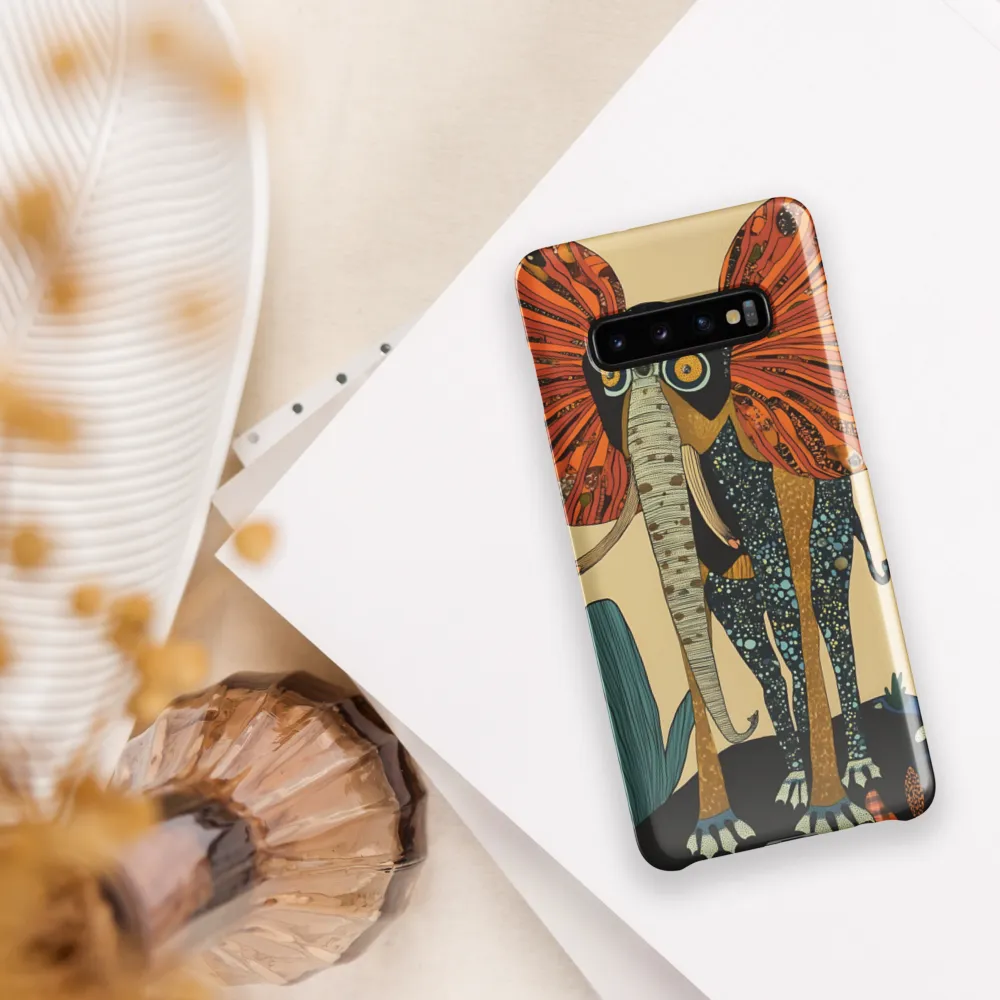 Whimsical Majesty: The Surreal Elephant | Phone Case |  S10 Plus | Snap Case | Glossy