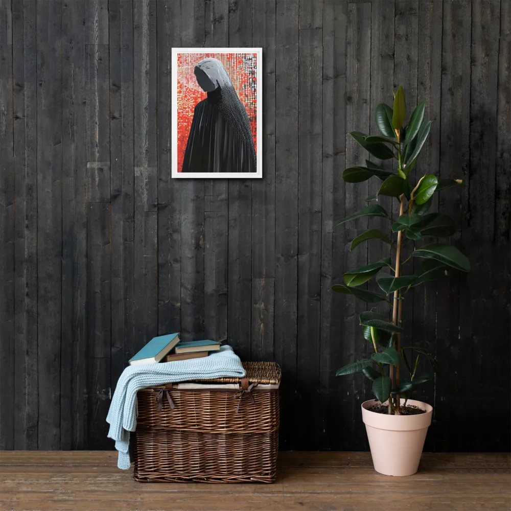 Veil of Modernity | Canvas with White Frame | 12″×18″