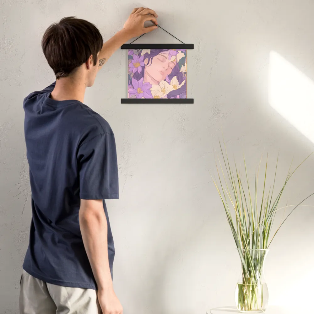 Harmony in Bloom | Poster With Black Wood Hanger | 10″×10″