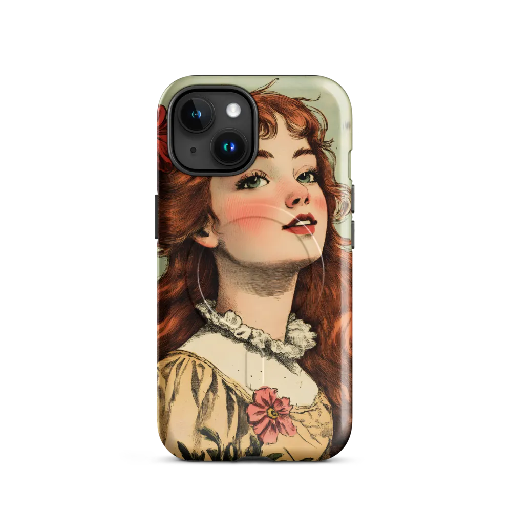 Whimsical Portrait of a Flower-Adorned Girl