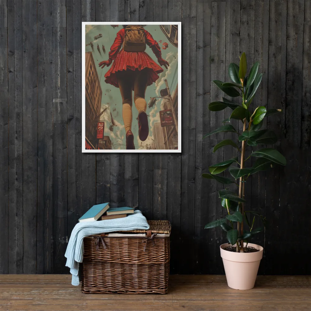 Flight of the Urban Dreamer | Canvas with White Frame | 24″×32″