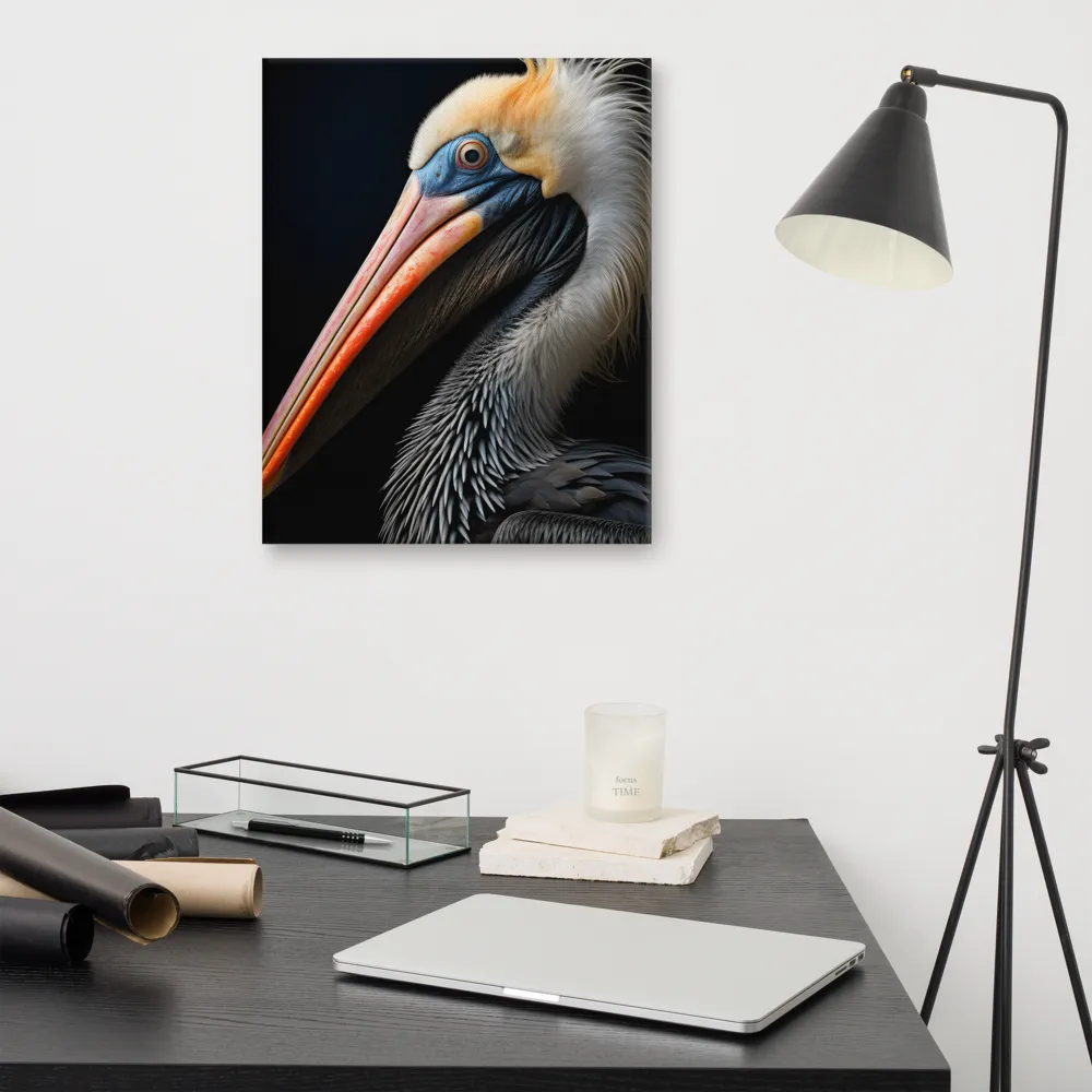 Majestic Portrait of a Pelican | Canvas | 16″×20″