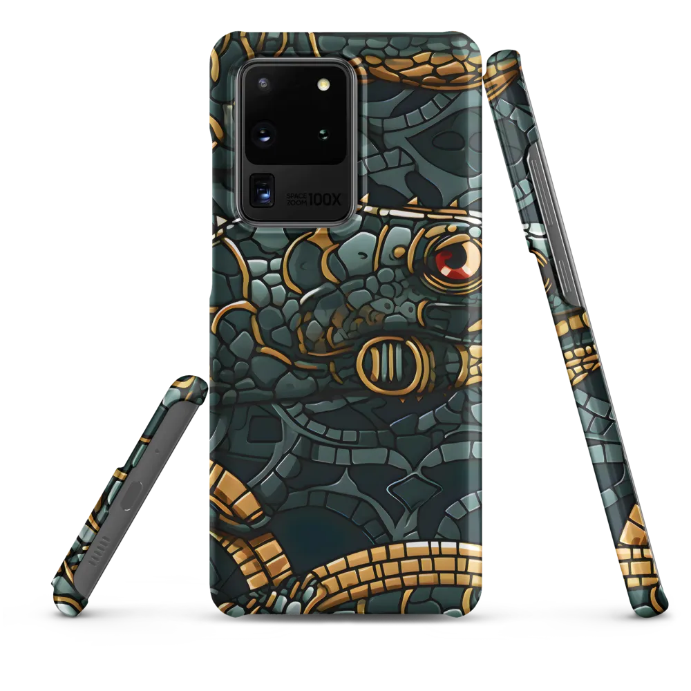 Reptilian Elegance: A Digital Art Nouveau Tapestry