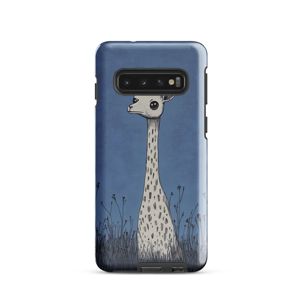 Whimsical Giraffe in Blue