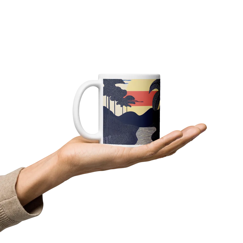 Tranquil Sunset in Modern Minimalism | Mugs | Multiple Sizes & Colors