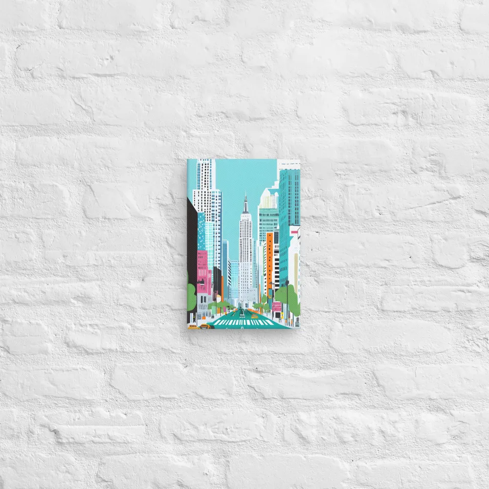 Urban Symphony: A Modern Cityscape | Canvas | 8″×12″