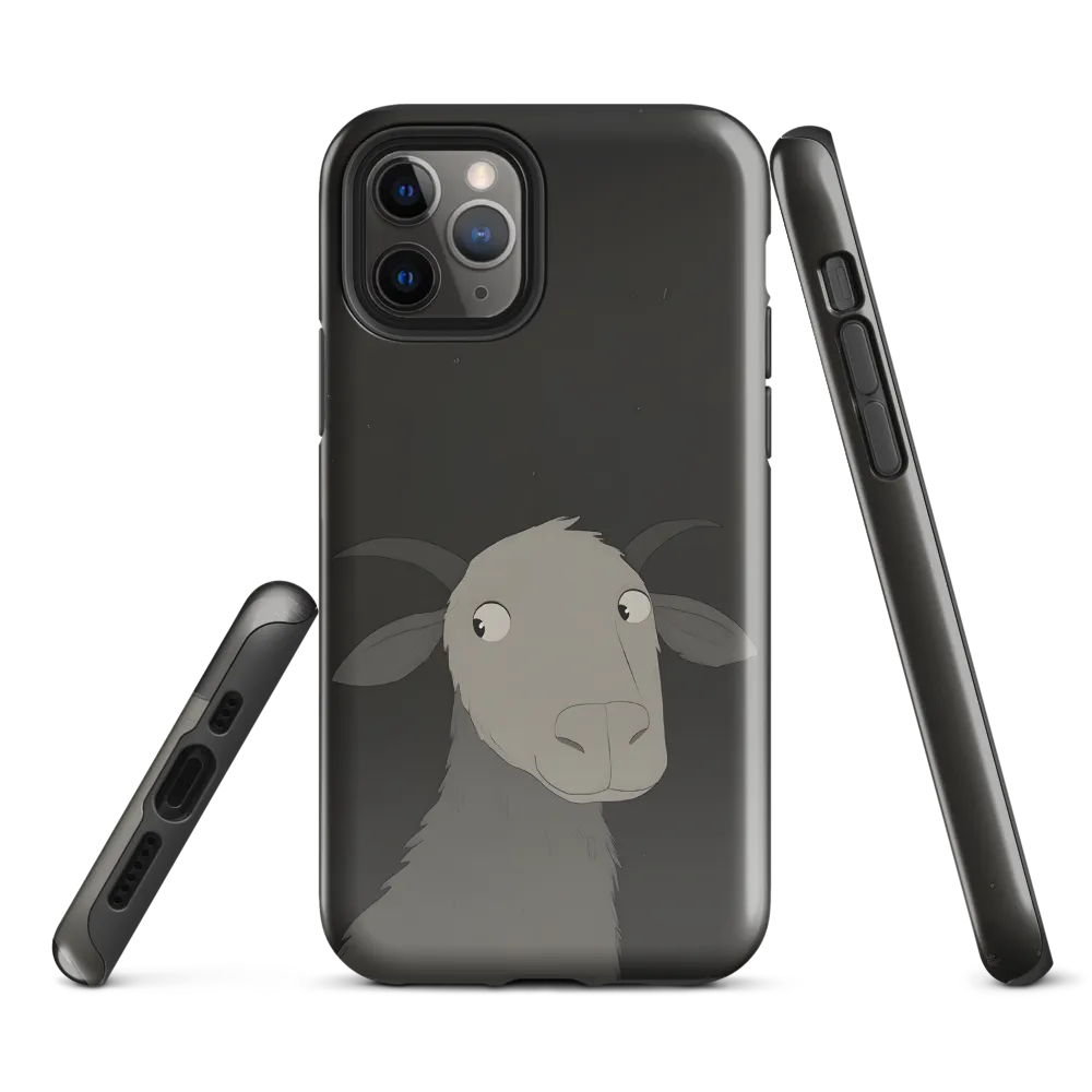 Whimsical Goat in Darkness