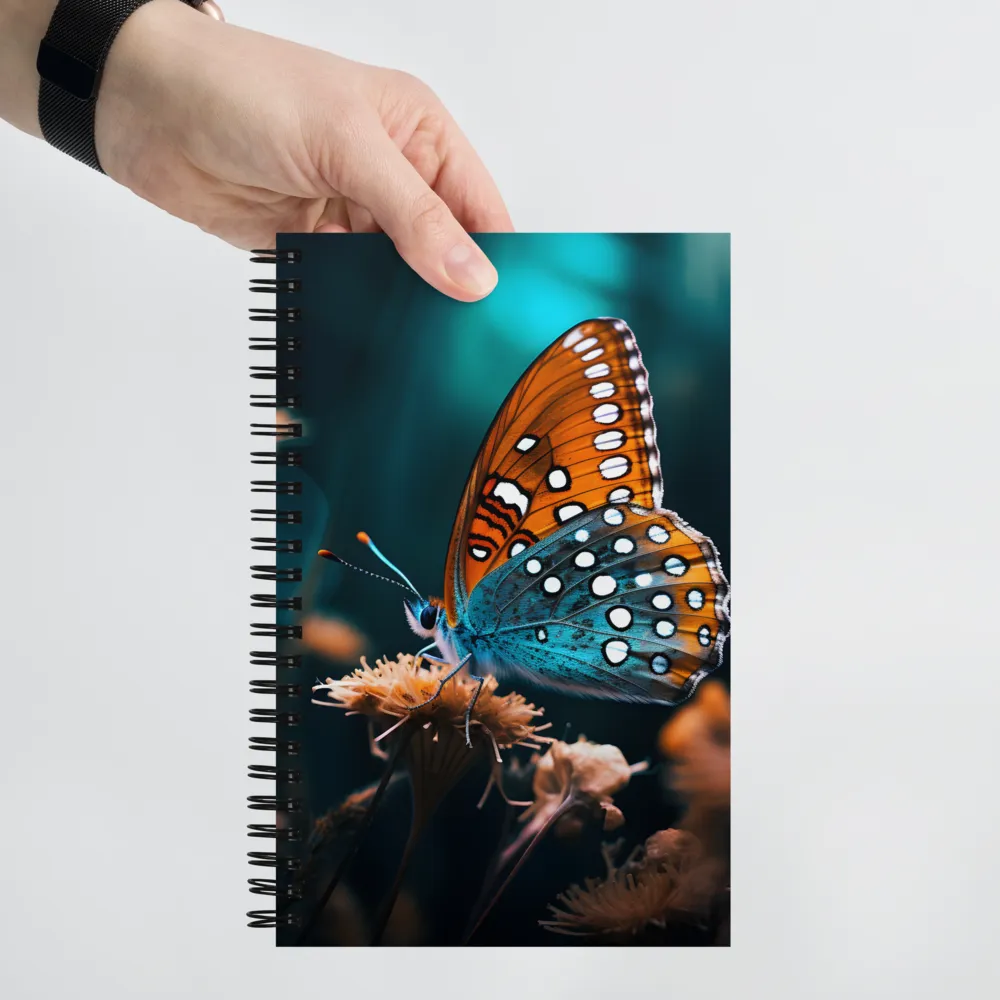 Whispers of Color: The Butterfly's Embrace | Spiral Notebook