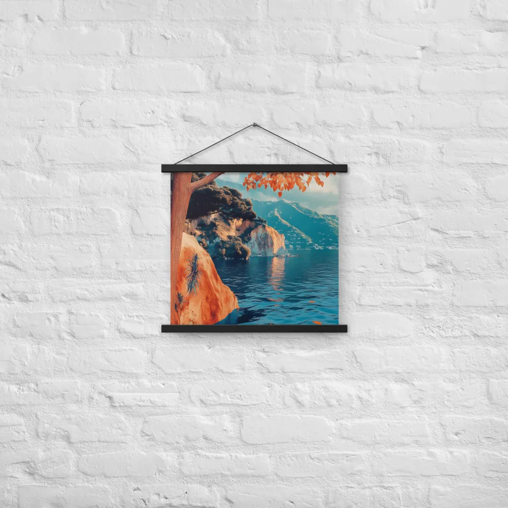 Elysian Waterscape | Poster With Black Wood Hanger | 18″×18″
