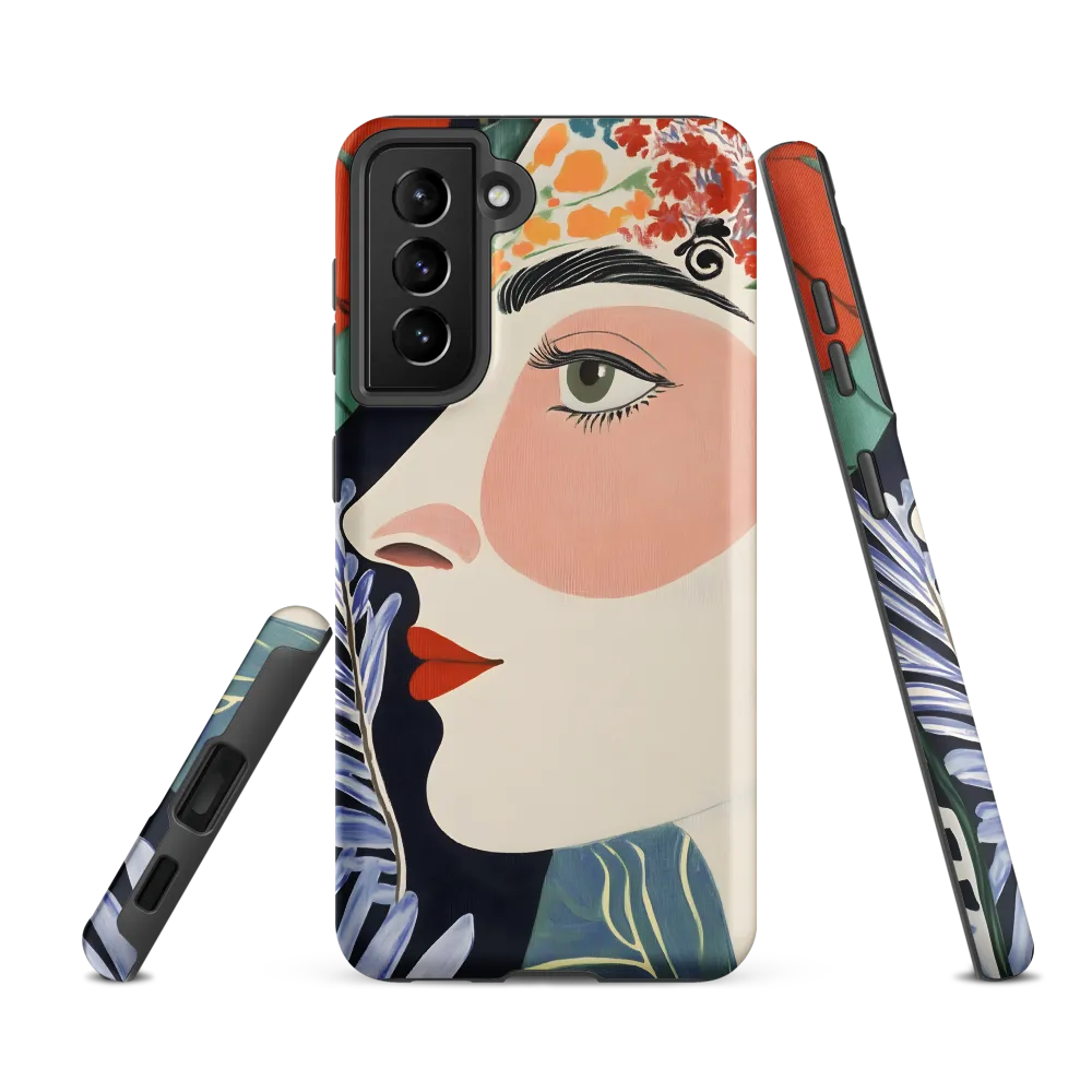 Floral Serenade: A Modern Portrait
