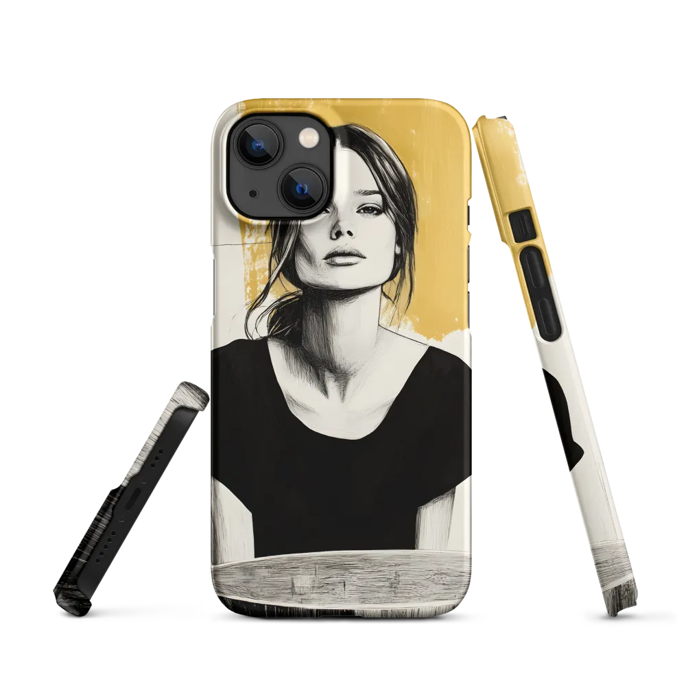 Golden Serenity: A Minimalist Portrait