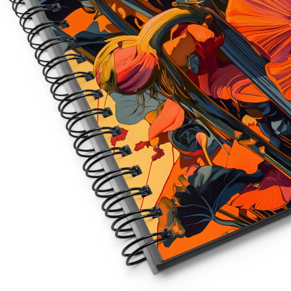 Vibrant Floral Symphony | Spiral Notebook