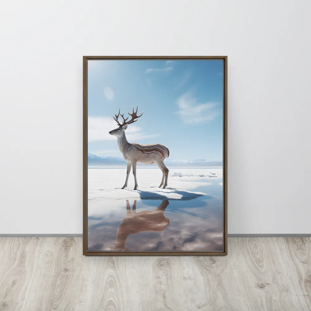 Majesty in Reflection | Canvas with Brown Frame | 20″×28″