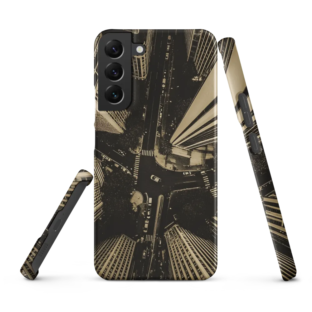 Urban Symphony: Aerial Perspective of City Life | Phone Case |  S22 Plus | Snap Case | Matte