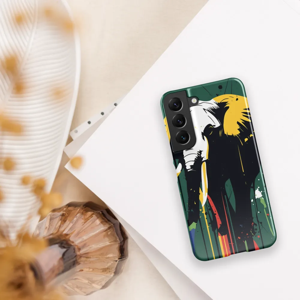 Majestic Minimalism: The Colorful Elephant