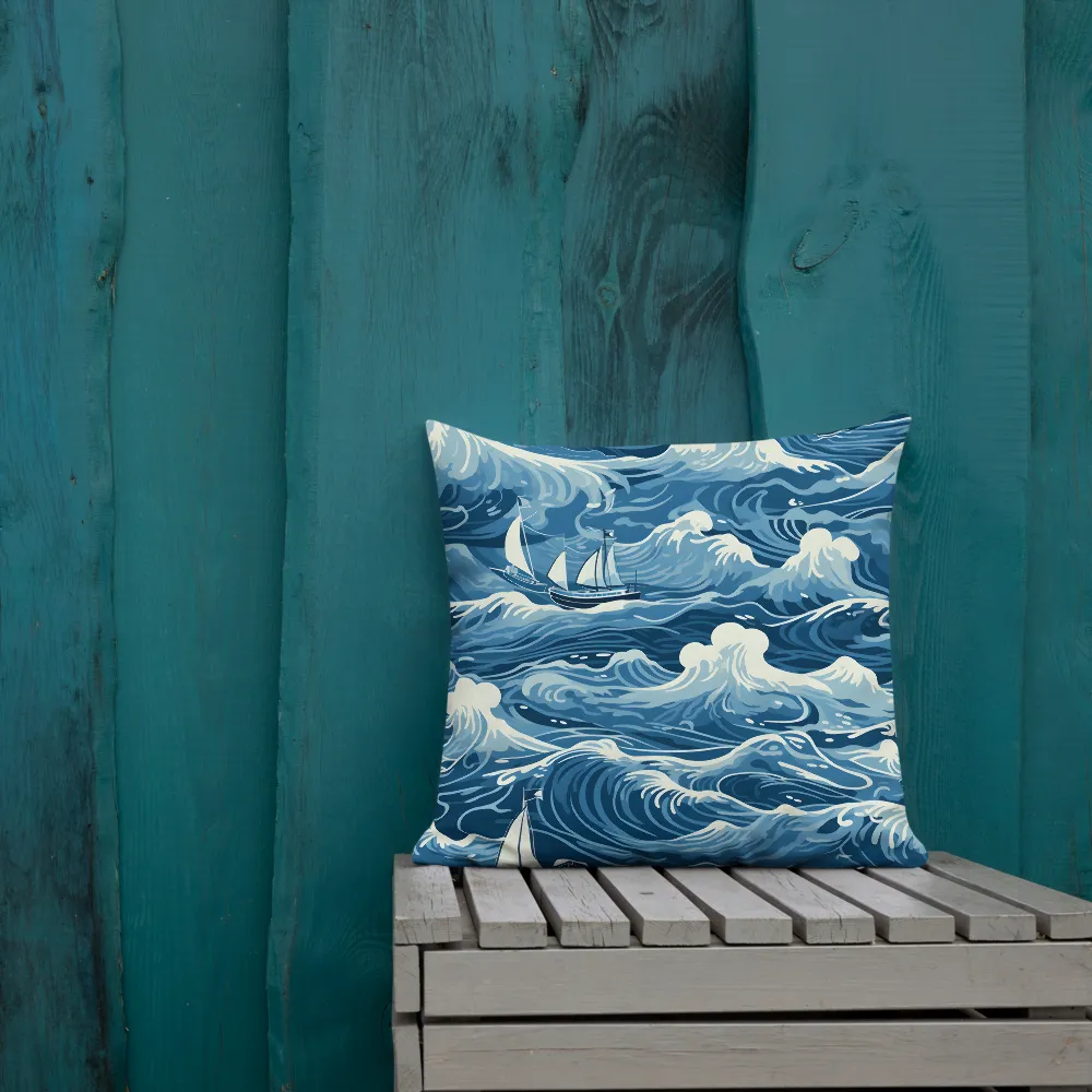 Nautical Dreams: Waves of Adventure | Pillow | 18″×18″