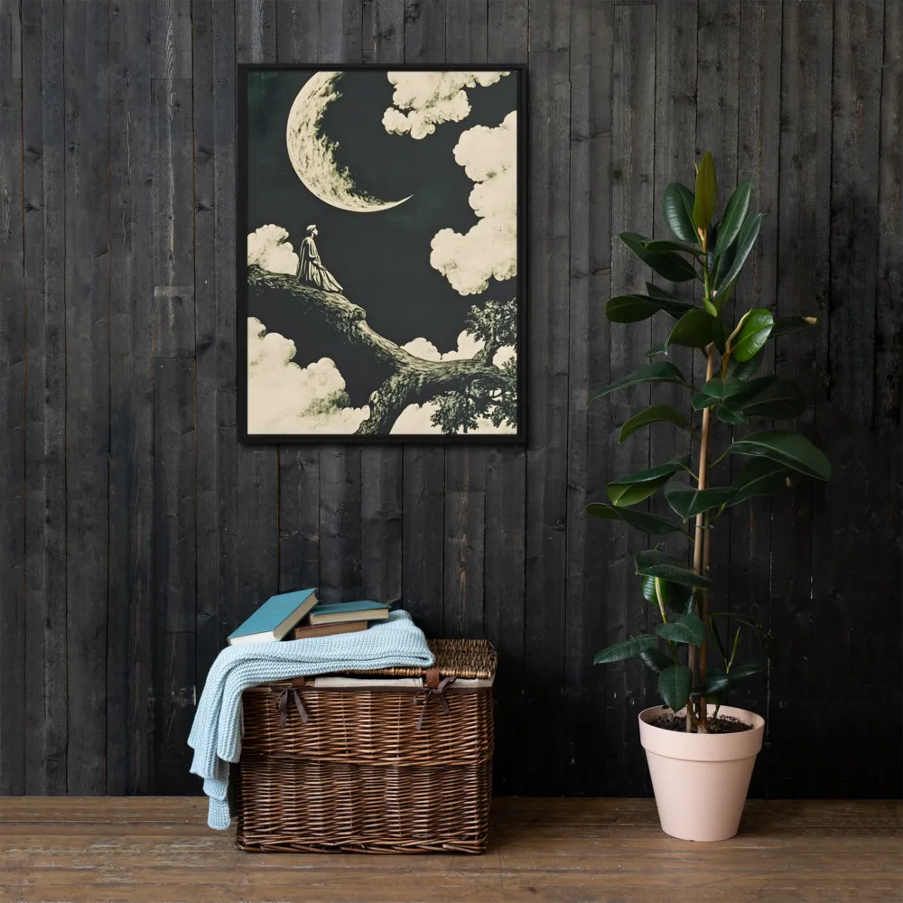 Whispers of the Moon | Canvas with Black Frame | 24″×32″