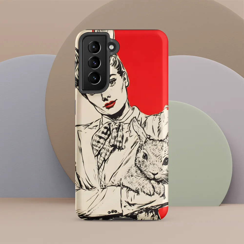 Whimsical Elegance: The Rabbit Lady | Phone Case |  S21 | Tough Case | Matte