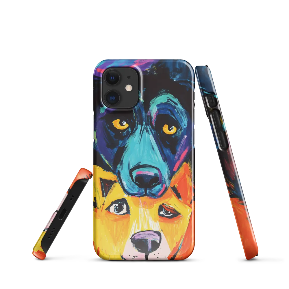 Vibrant Companions: An Expression of Canine Spirit | Phone Case |  12 Mini | Snap Case | Glossy