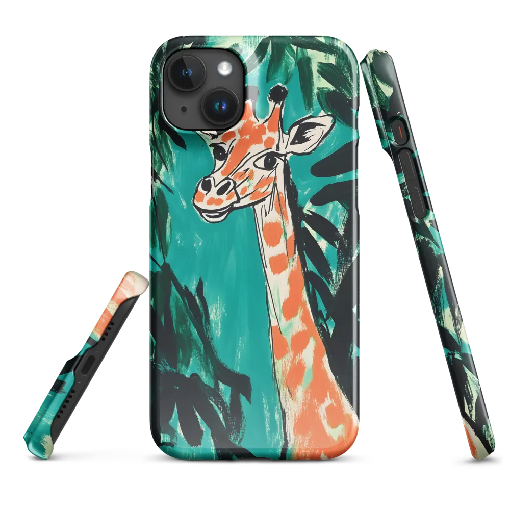 Curious Giraffe in Lush Greenery | Phone Case |  15 Plus | Snap Case | Glossy