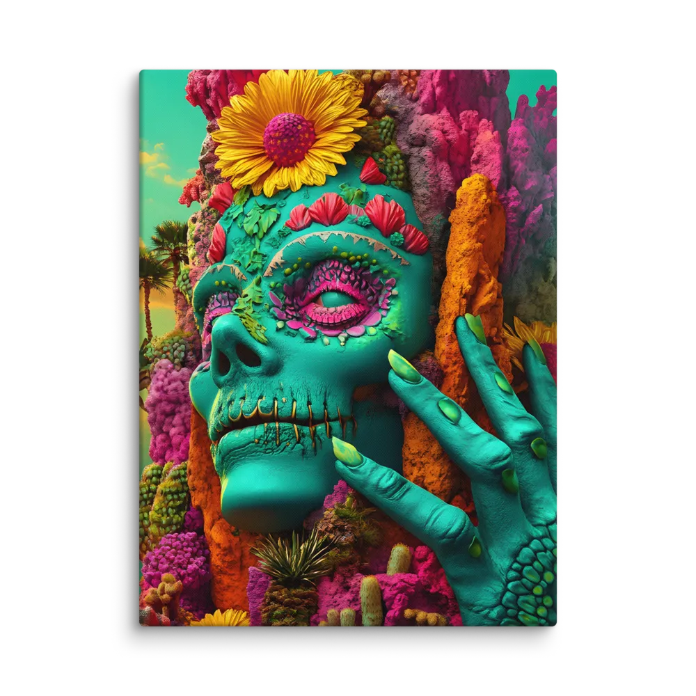 Ethereal Skull Garden | Canvas | 18″×24″