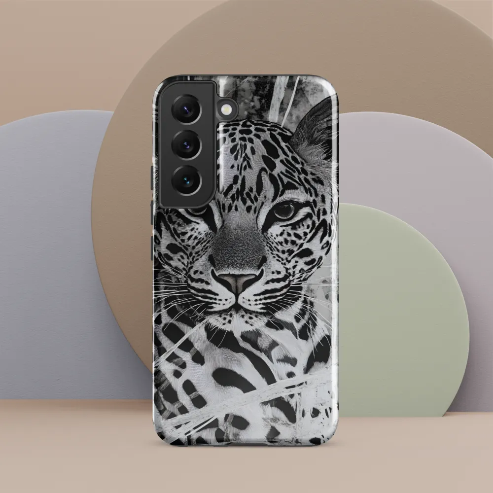Majestic Gaze: The Leopard's Portrait | Phone Case |  S22 | Tough Case | Glossy