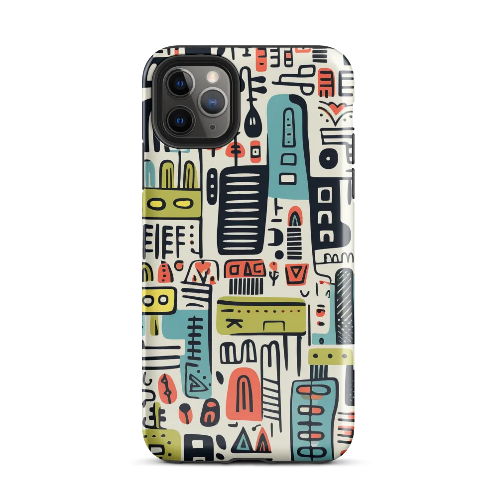 Urban Whimsy: A Playful Cityscape | Phone Case |  11 Pro Max | Tough Case | Glossy