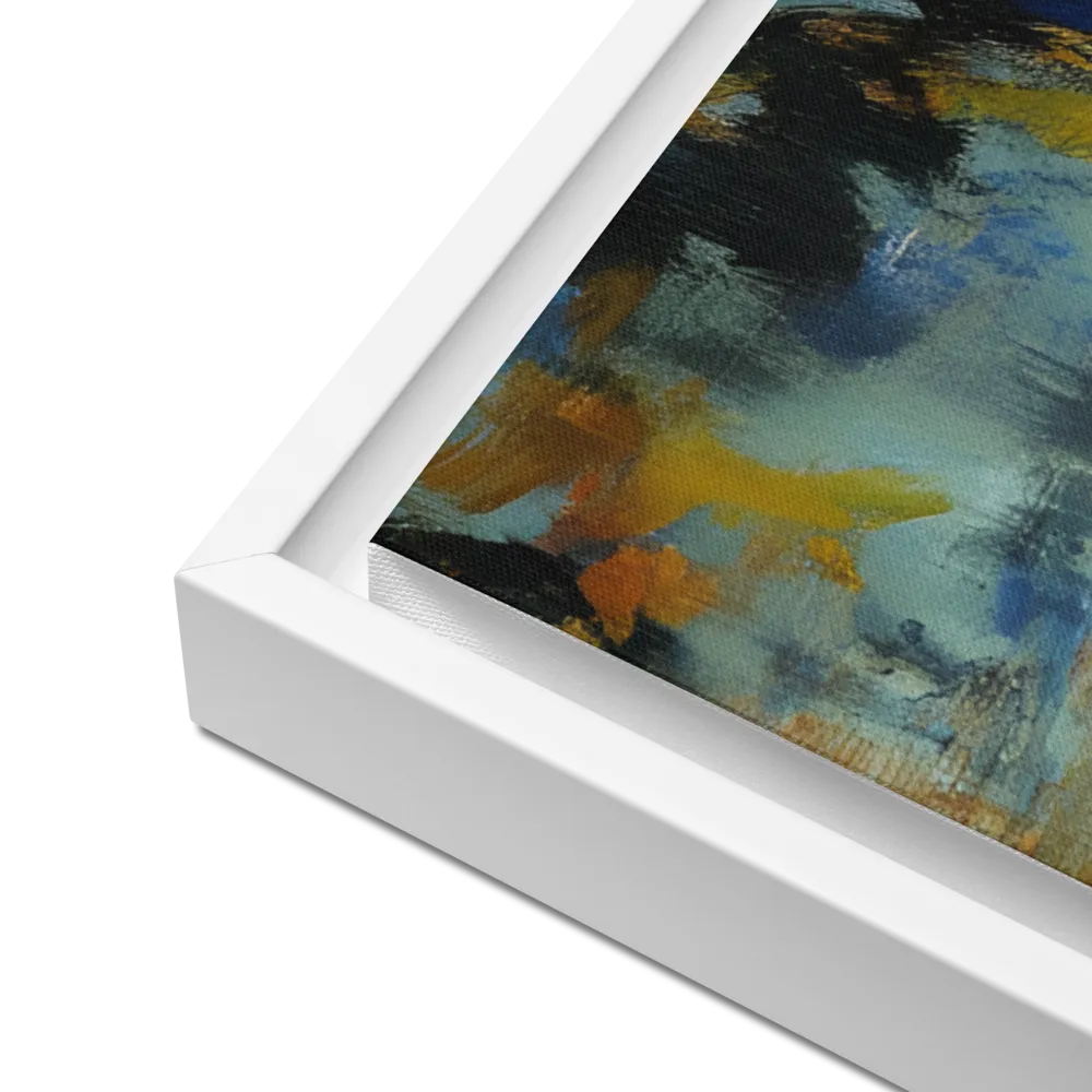 Contemplation Under the Night Sky | Canvas with White Frame | 24″×36″