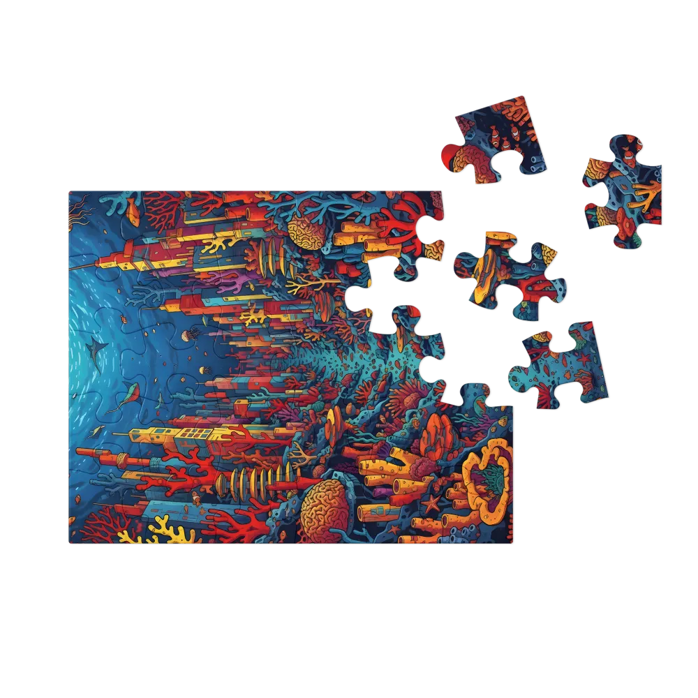 Sunken Coral City 
 Jigsaw Puzzle in Tin Box