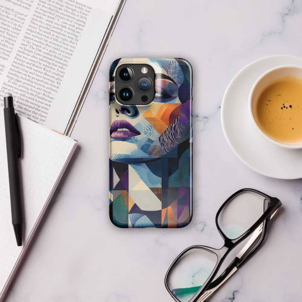 Fragmented Mystery: A Modern Portrait | Phone Case |  15 Pro Max | Snap Case | Glossy