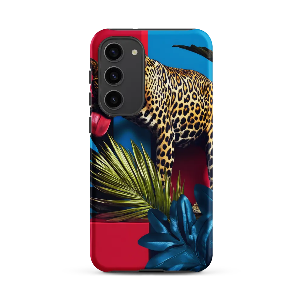 Playful Leopard in Vibrant Paradise
