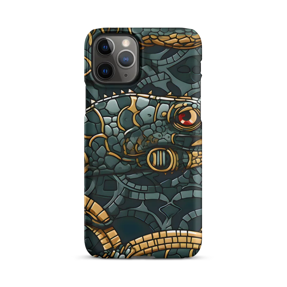 Reptilian Elegance: A Digital Art Nouveau Tapestry