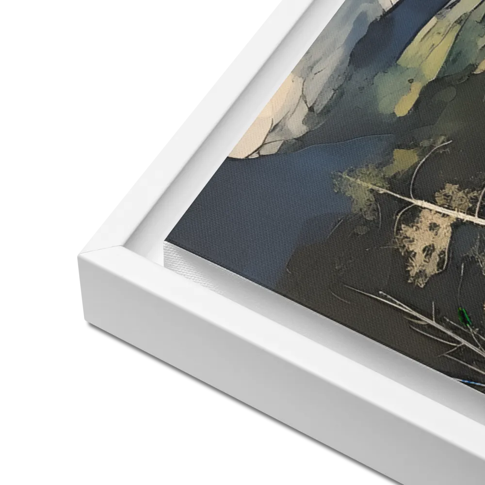 Harmony of Nature: An Abstract Journey | Canvas with White Frame | 24″×36″
