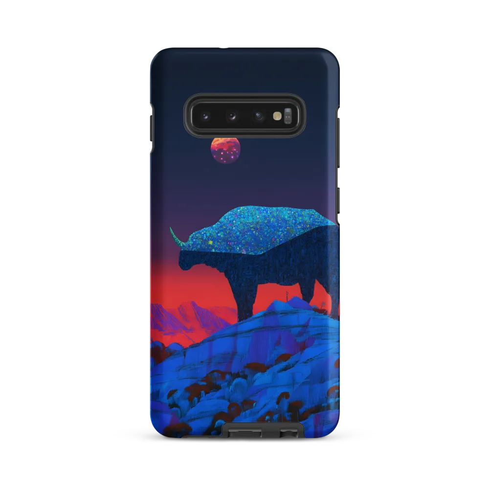 Luminous Bison Under a Celestial Sky