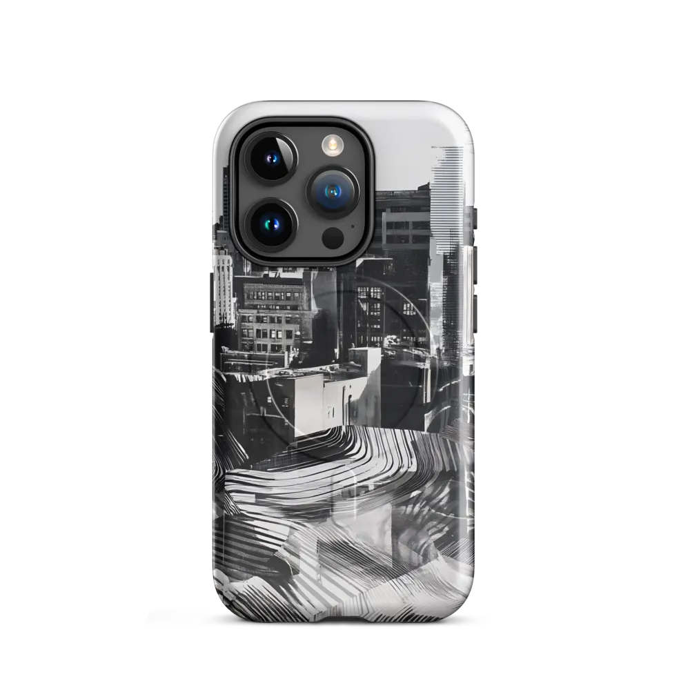 Urban Rhythm in Black and White | Phone Case |  15 Pro | MagSafe® Tough Case | Glossy