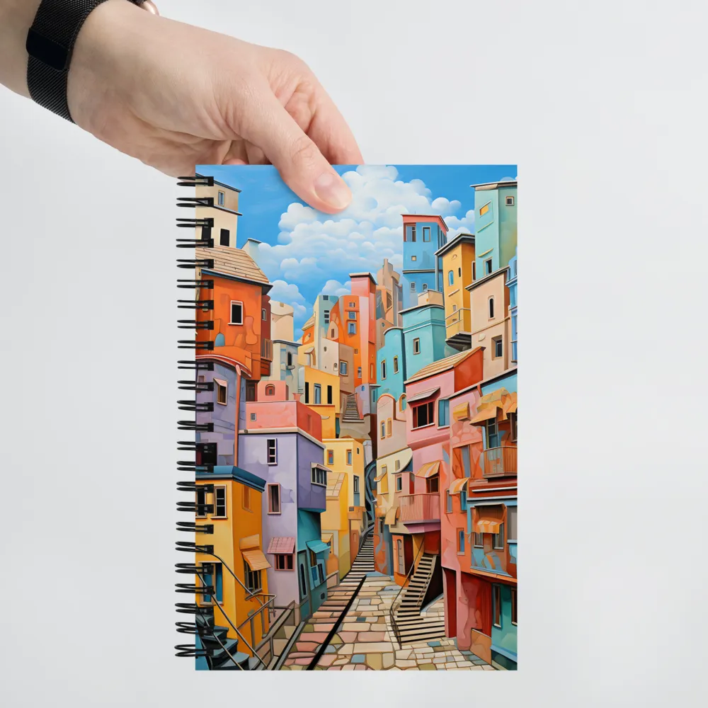 Vibrant Cityscape: A Kaleidoscope of Colors | Spiral Notebook