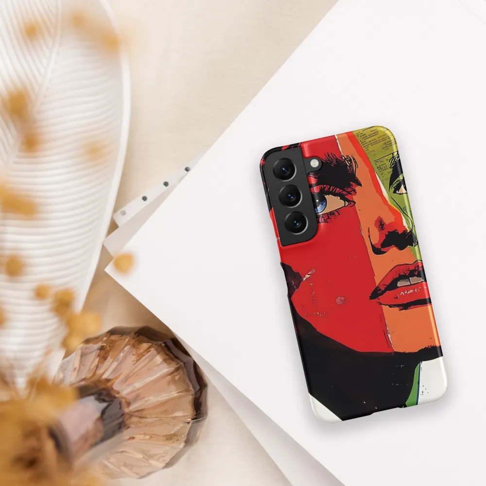 Vibrant Expressions: A Pop Art Portrait | Phone Case |  S22 | Snap Case | Matte