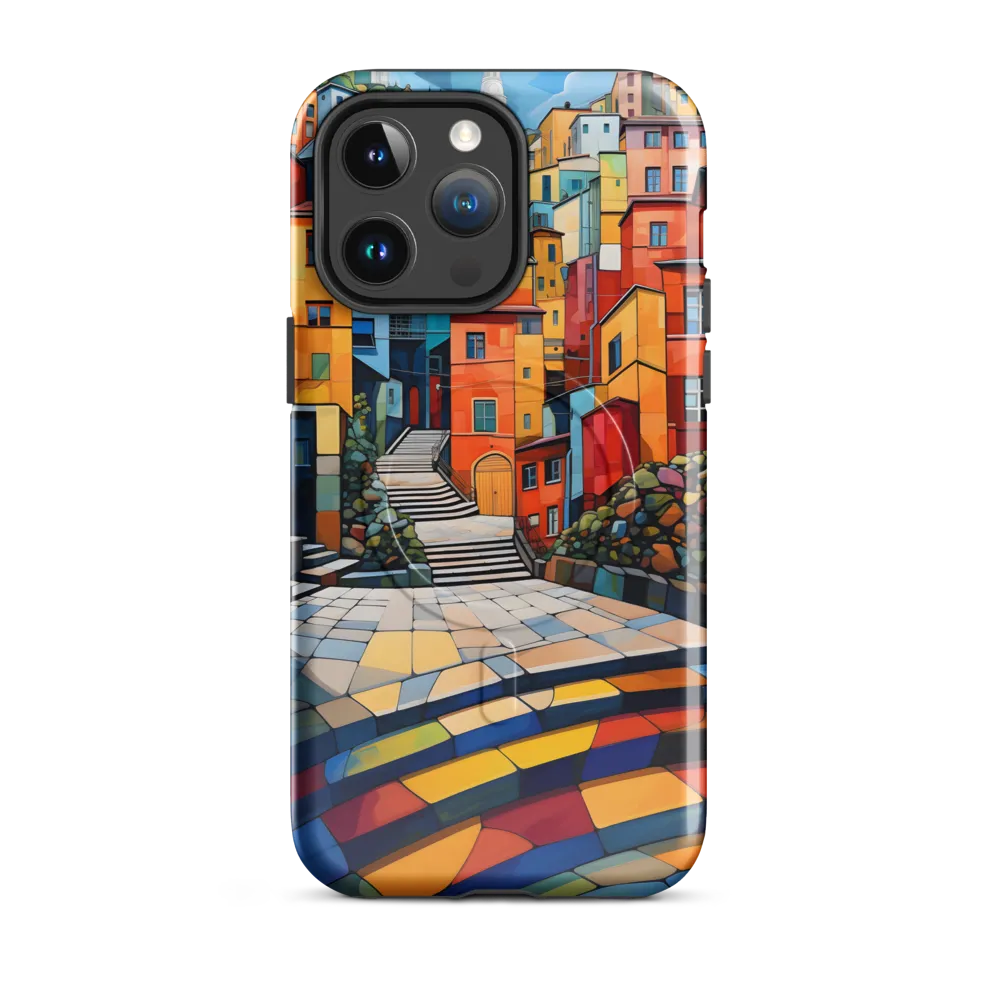Vibrant Village: A Cubist Journey