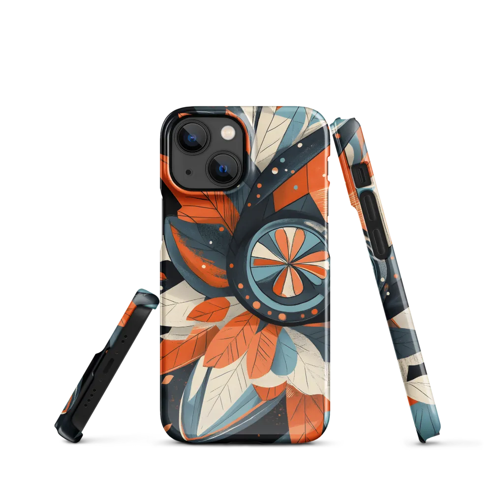 Floral Symphony in Orange and Teal