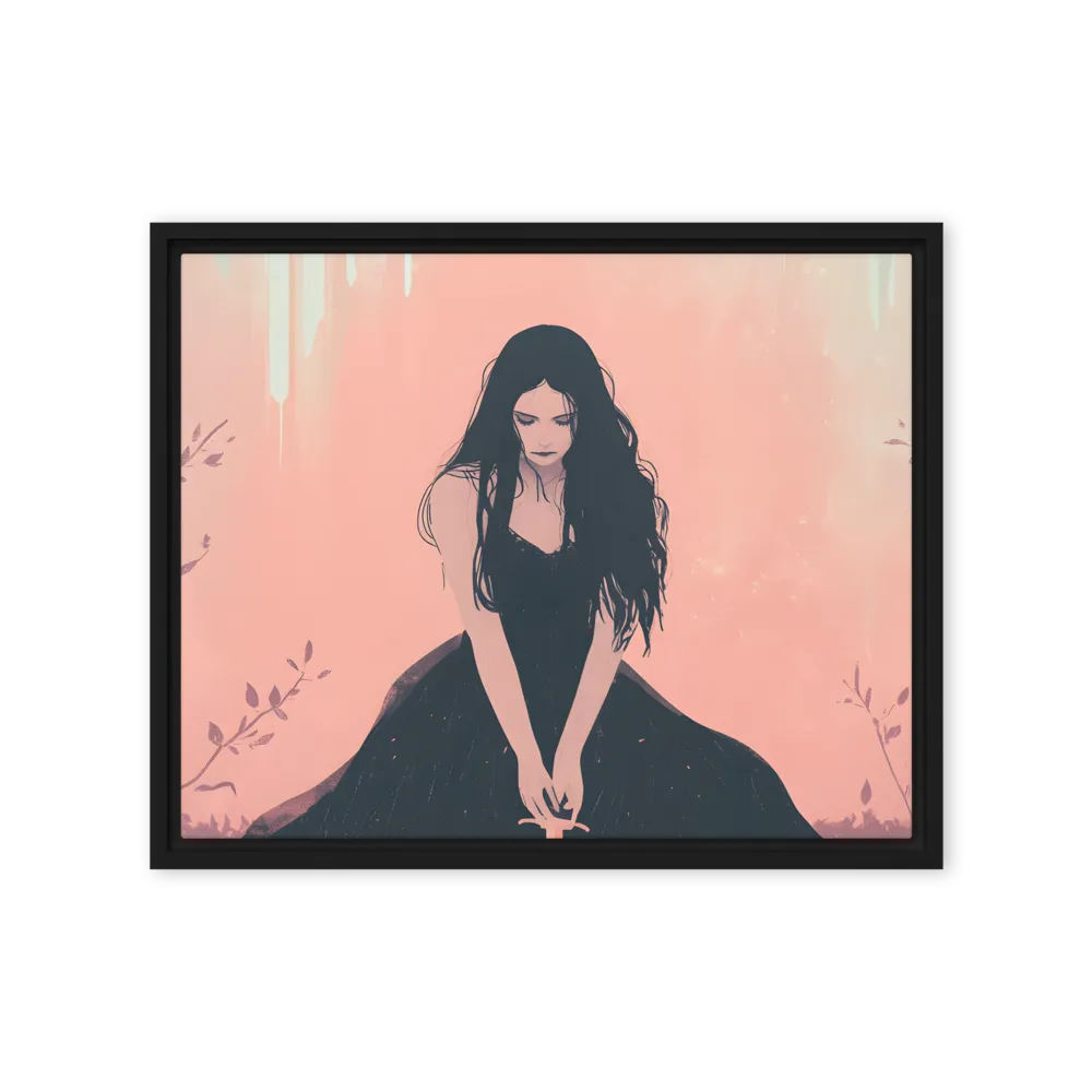 The Guardian of Solitude | Canvas with Black Frame | 16″×20″