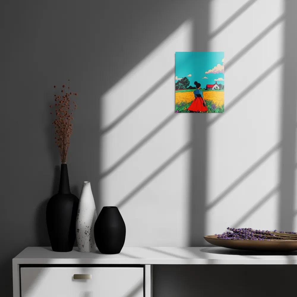 Whispers of a Sunlit Meadow | Metal Print | 8″×10″